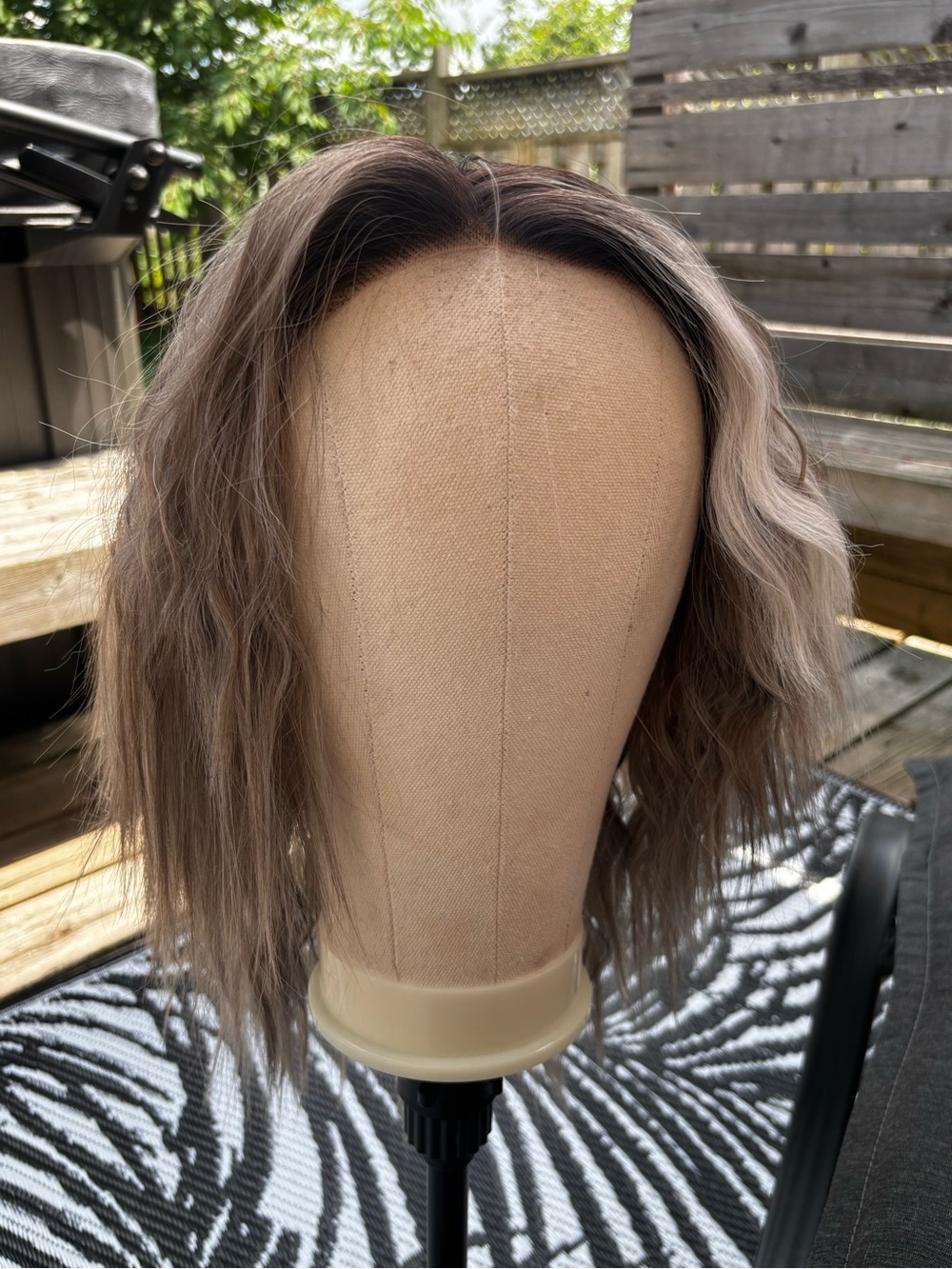 CSC Natural Wavy Lace Front Wig - Ash Brown with Blonde Ombre
